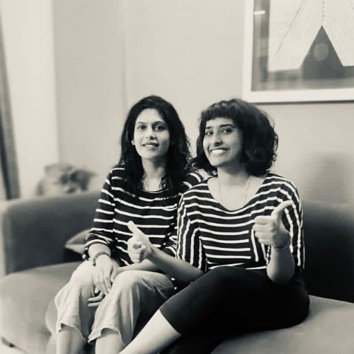 Palki Sharma Upadhyay with Sister